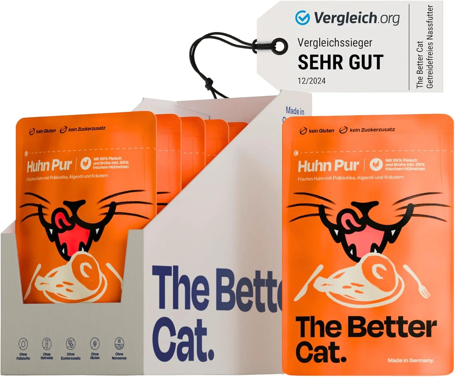 Better Cat Getreidefreies Nassfutter mit hohem Fleischanteil