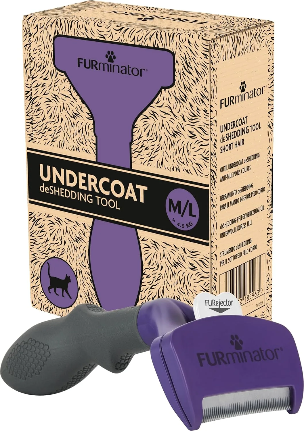 FURminator deShedding Tool für Katzen Kurzhaar